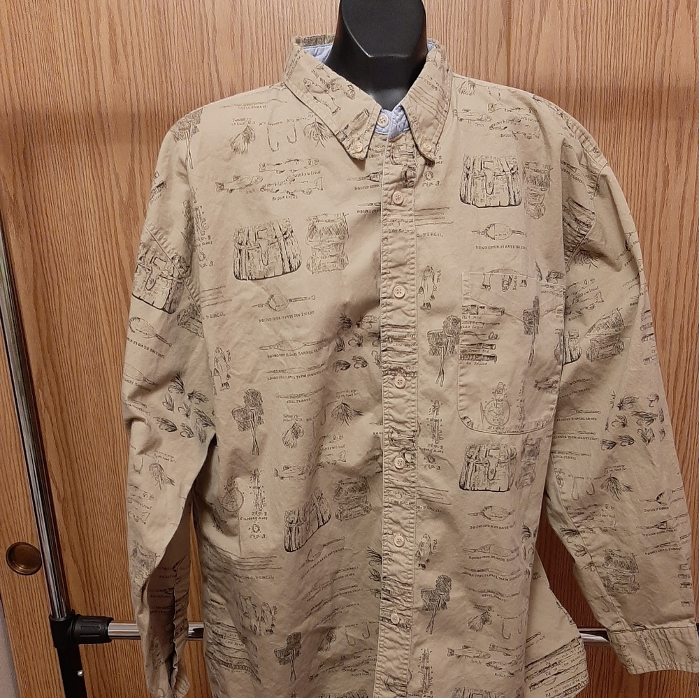 Tan New River for J Riggings Button up Shirt XL